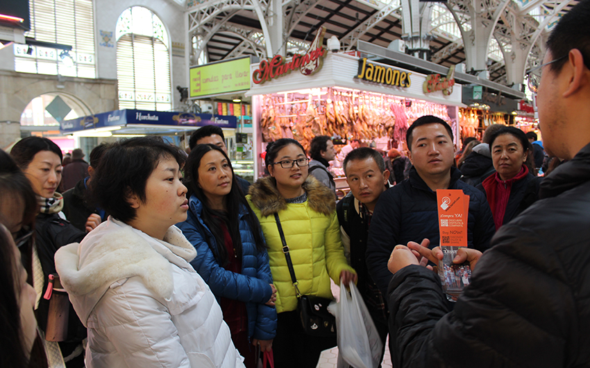 El Mercado Central de Valencia es uno de los lugares de Valencia que más gusta a los turistas chinos.