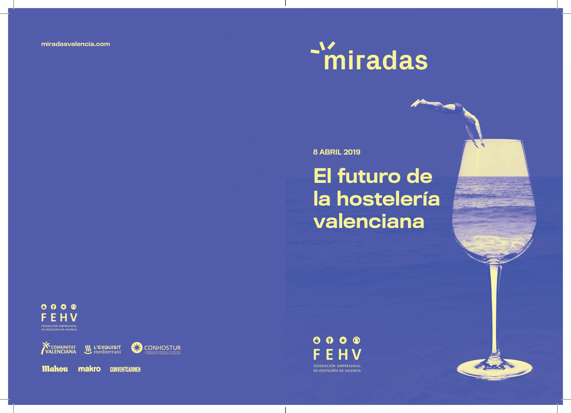 Folleto de la jornada Miradas sobre el futuro de la hostelería en Valencia