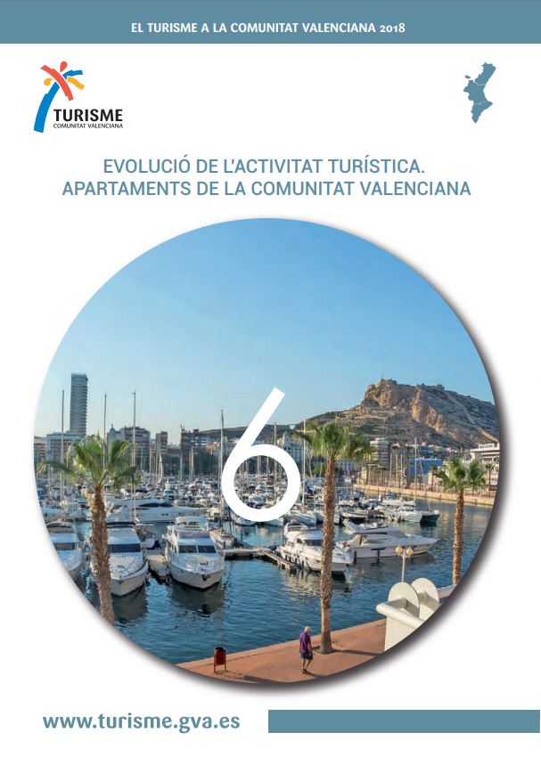 Portada El Turisme en CV 2018 Apartaments. Versió en valencià
