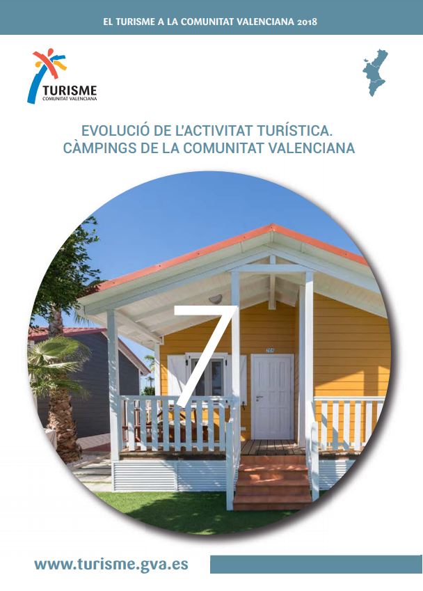 Portada El Turisme en CV 2018 Càmpings. Versió en valencià
