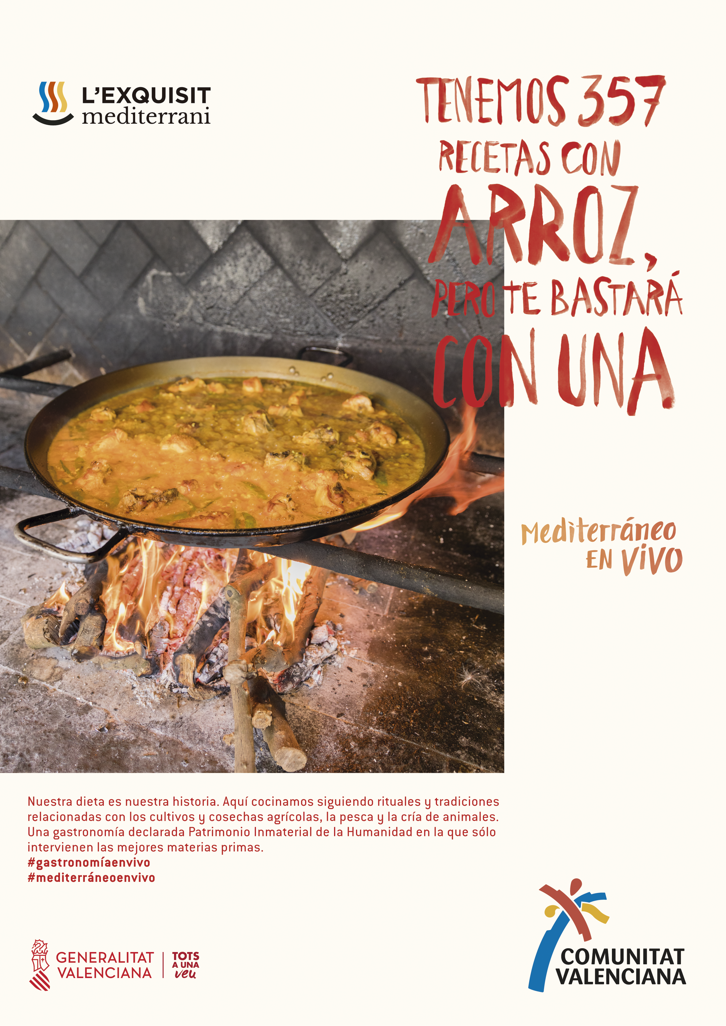 Anuncio de turismo gastronómico de la campaña Mediterráneo En Vivo de la Comunitat Valenciana