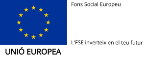 Logo Fondo Social Europeo horizontal en valenciano