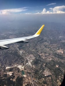 Ala de avión que sobrevuela la Comunitat Valenciana