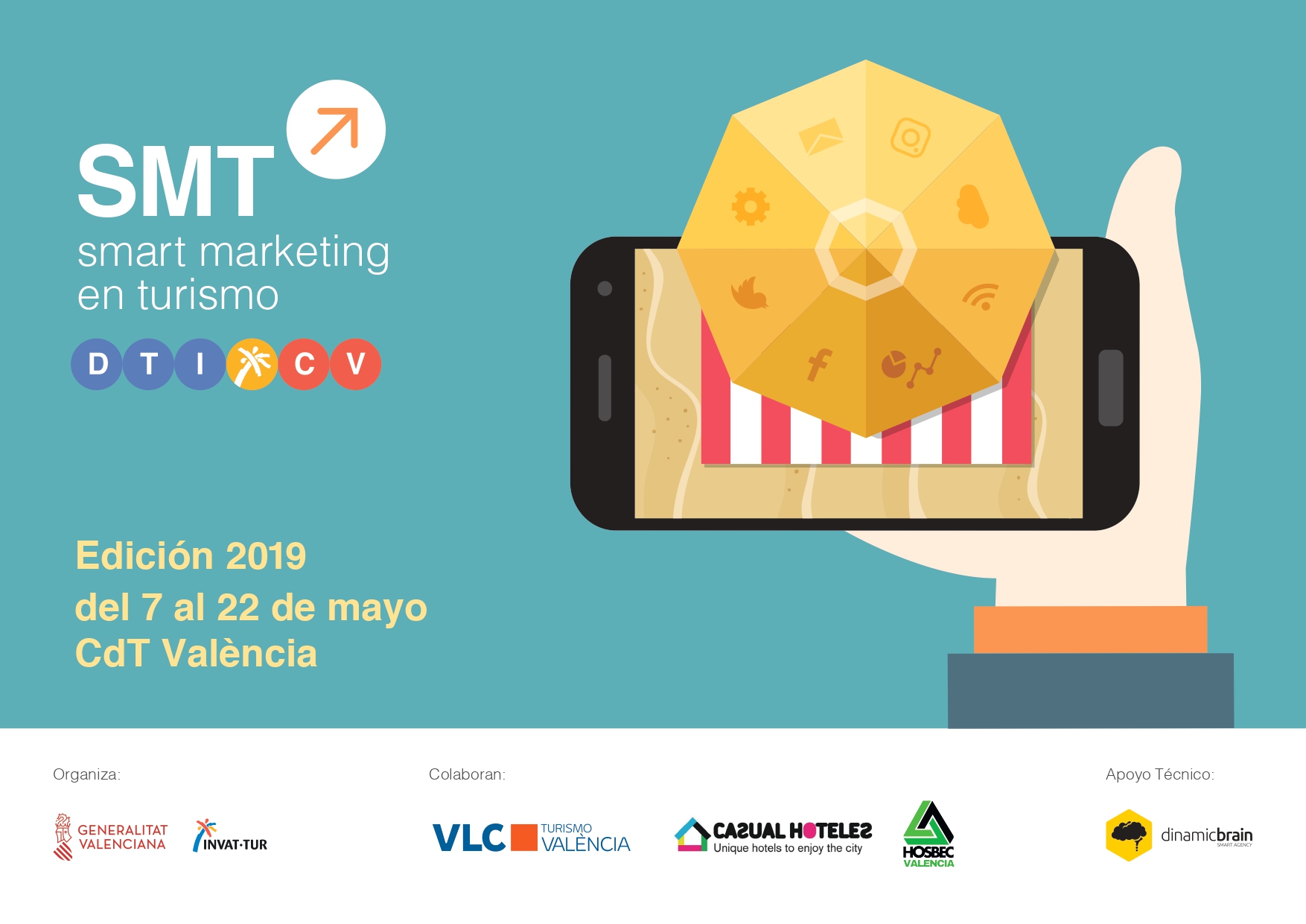 Díptico Curso Smart Marketing para Turismo, Valencia 2019