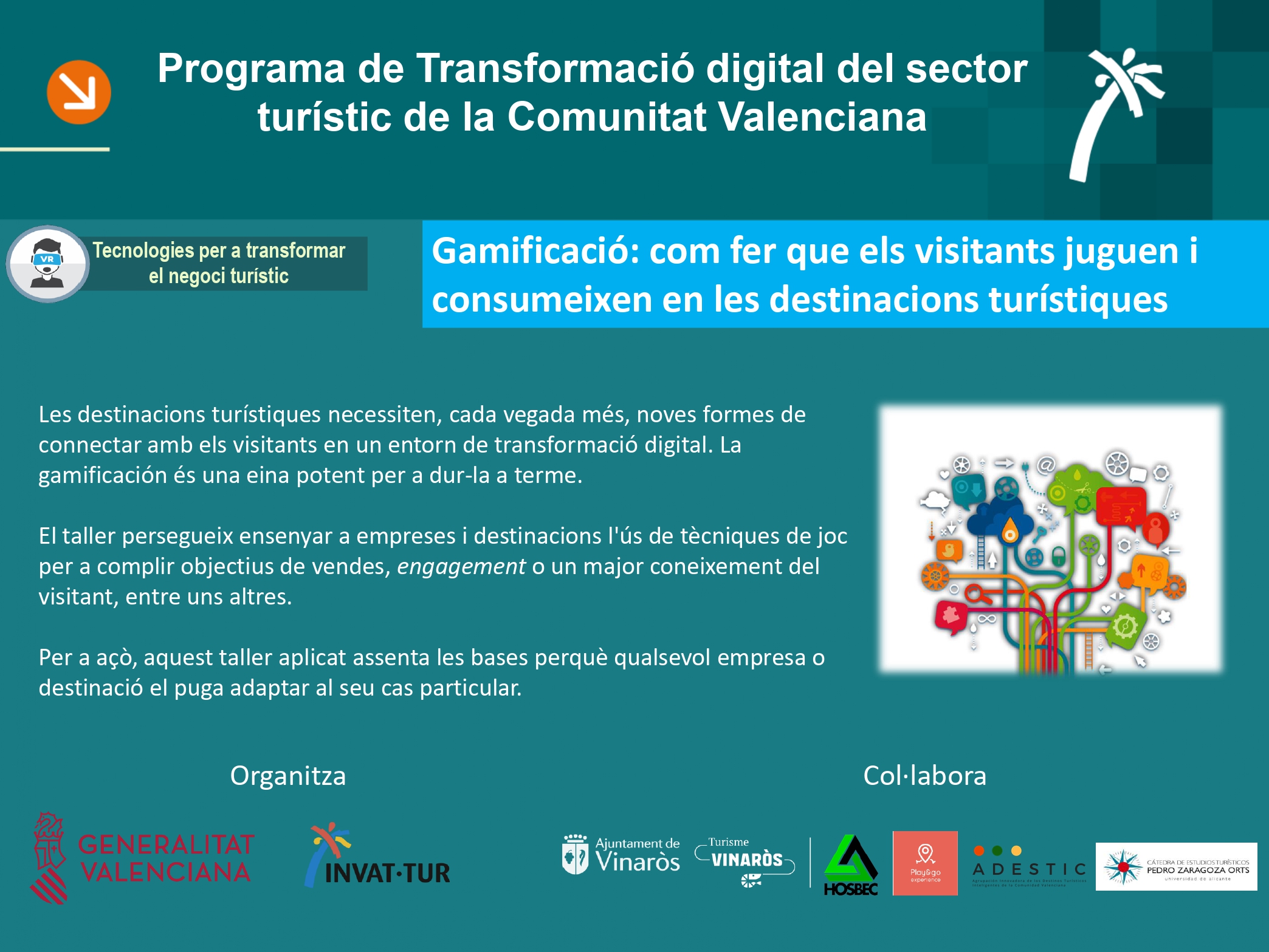 Programa Taller Gamificació en turisme organitzat per Invattur_Turisme Comunitat Valenciana 2019