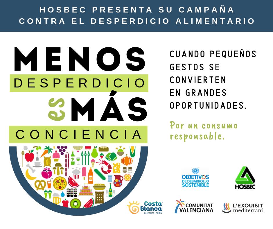 Cartel presentación programa Hosbec contra el desperdicio alimentario