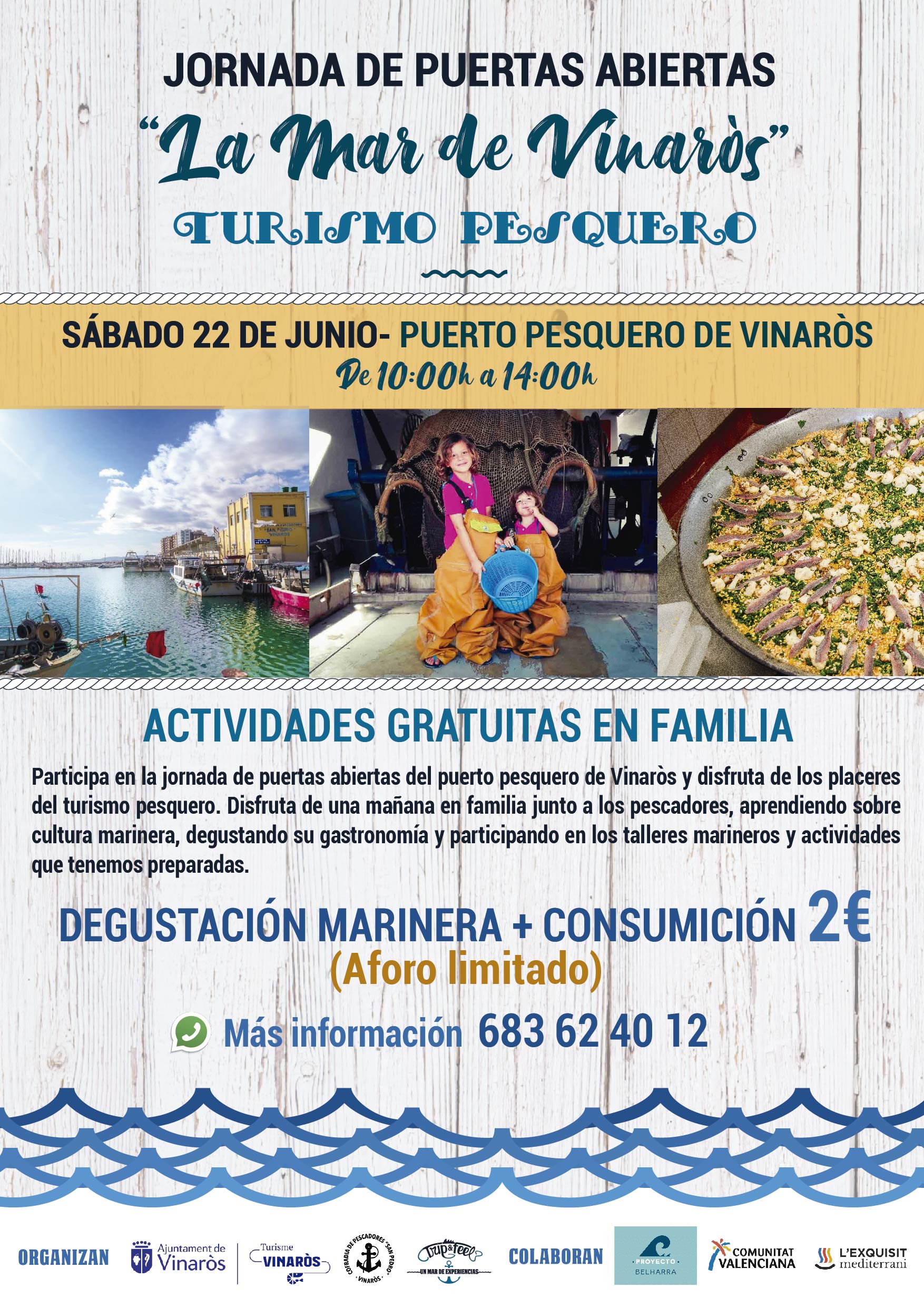 Cartel Jornada de Pescaturismo en Vinaròs 2019 (versión en castellano)