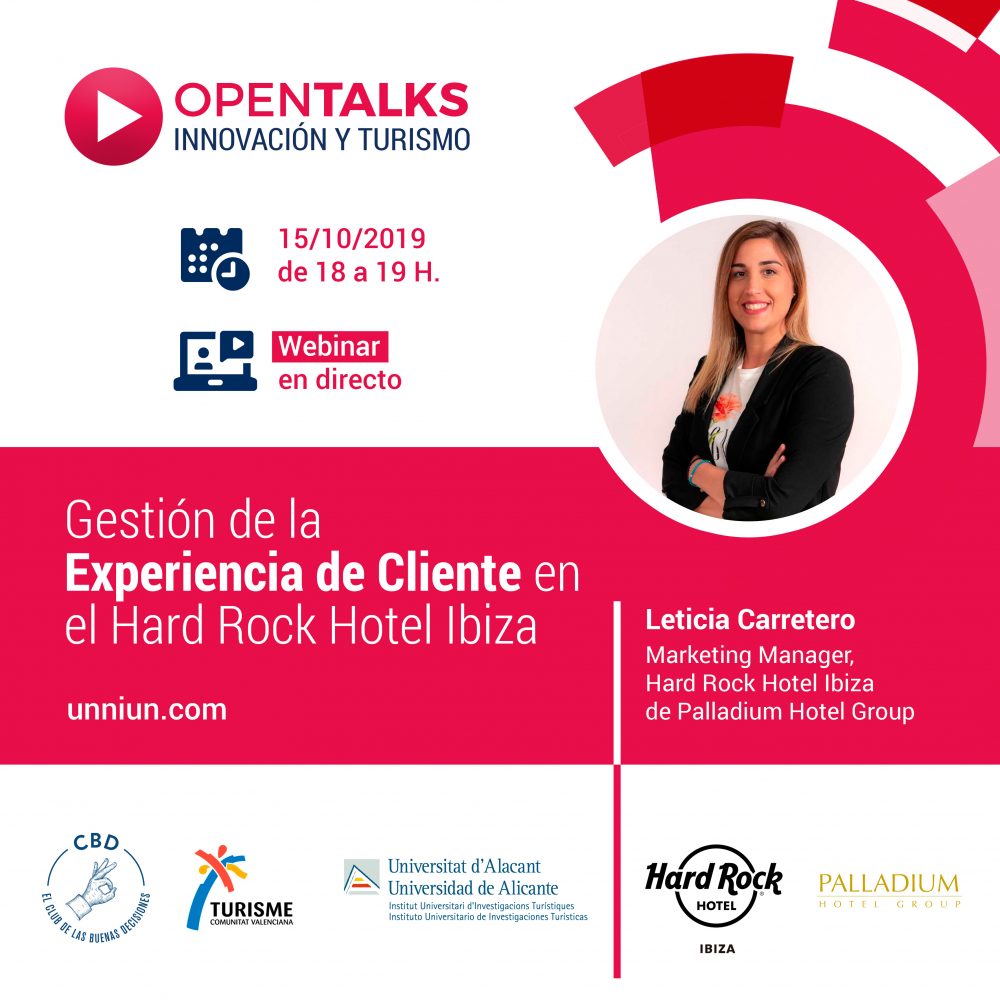 OpenTalks Innovación y Turismo 15 octubre 2019 