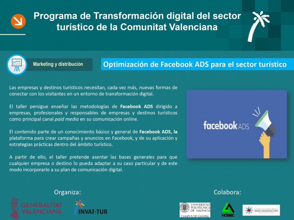 Introducción al taller de Facebook Ads para el sector turístico de la Comunitat Valenciana