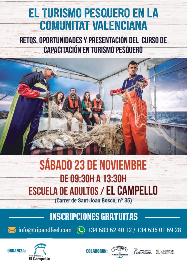 Jornada inaugural curso pescaturismo en la Comunitat Valenciana en El Campello, 2019