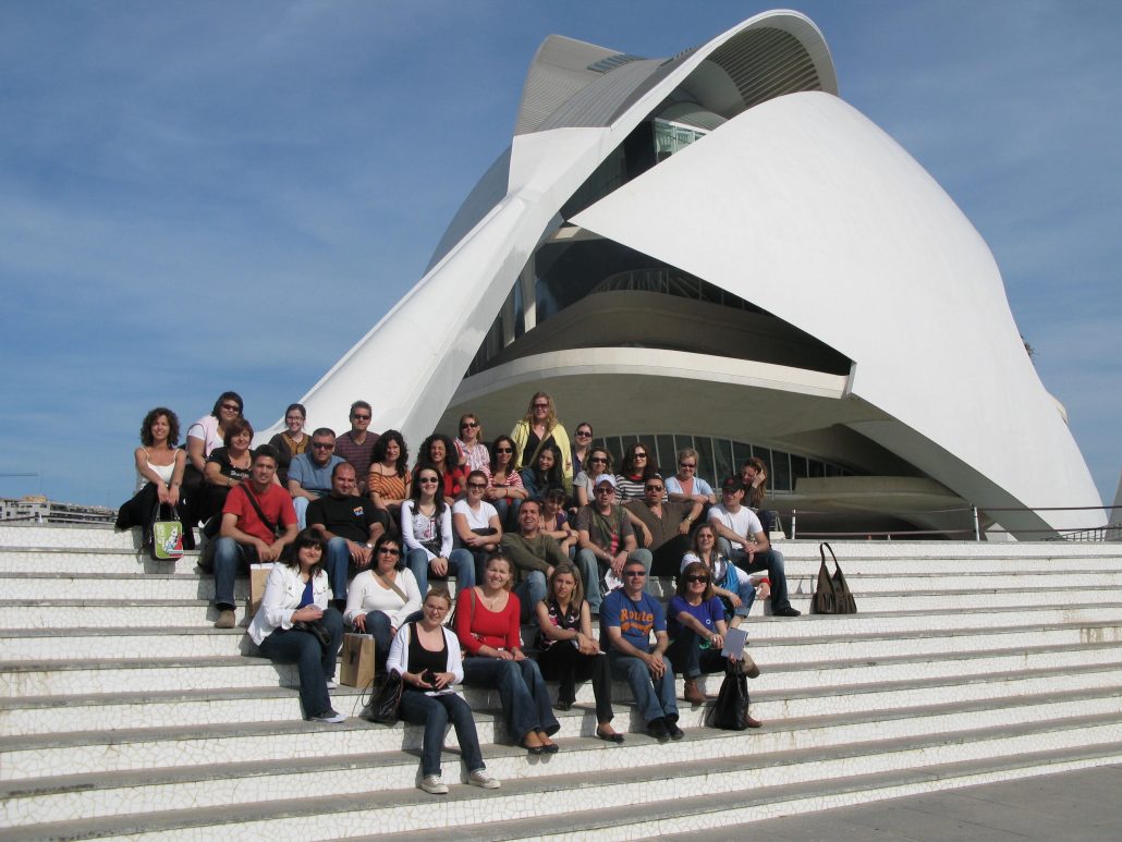 Informadores Tourist Info de fam trip en València en el año 2008