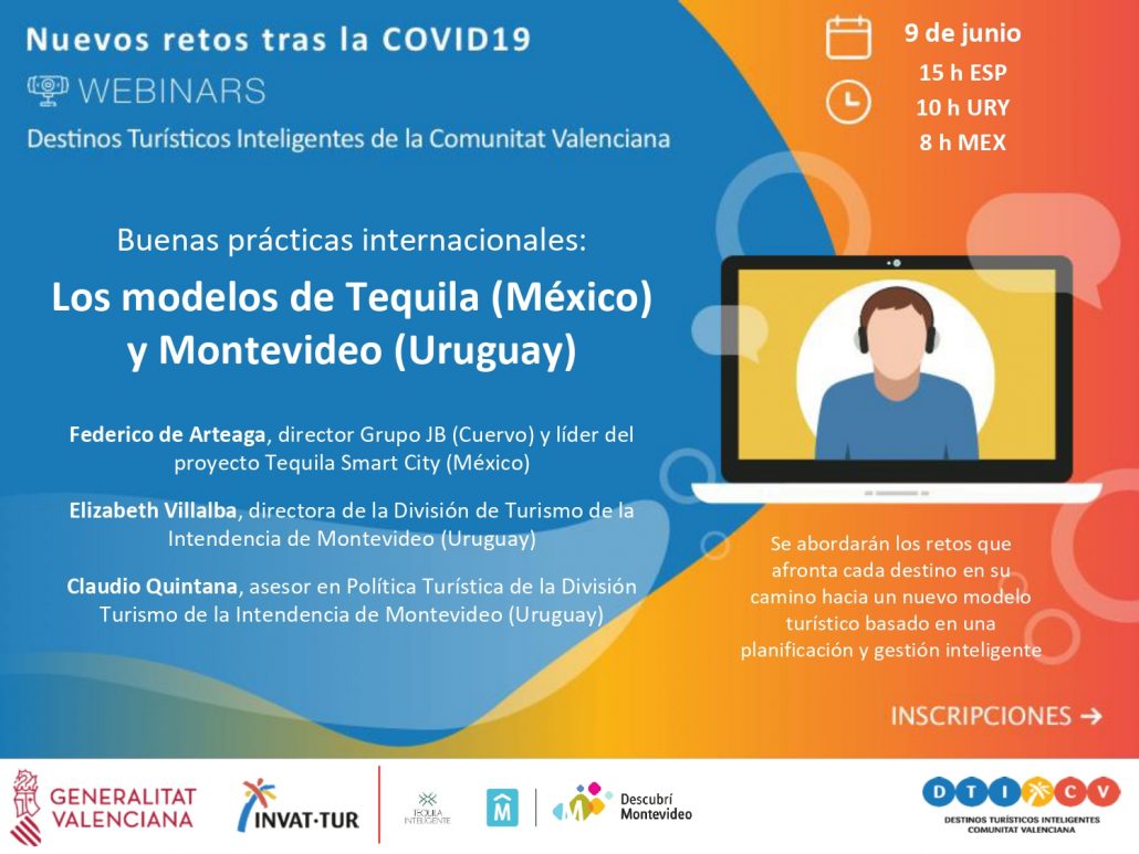 Webinar DTICV sobre los modelos de turismo inteligente en Tequila y Montevideo