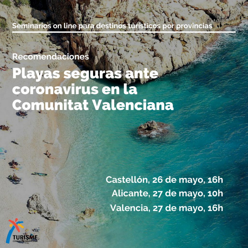 Webinars para un uso seguro de las playas de la Comunitat Valenciana ante el coronavirus por provincias
