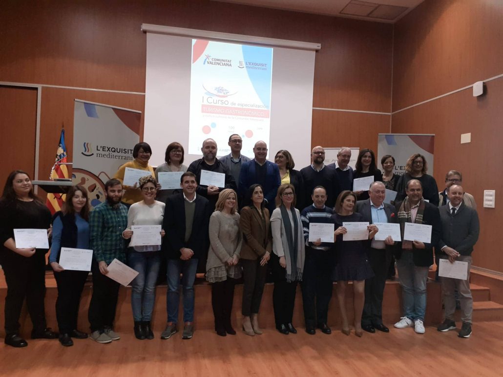 Clausura del I Curso de turismo gastronómico de la Comunitat Valenciana en Castellón