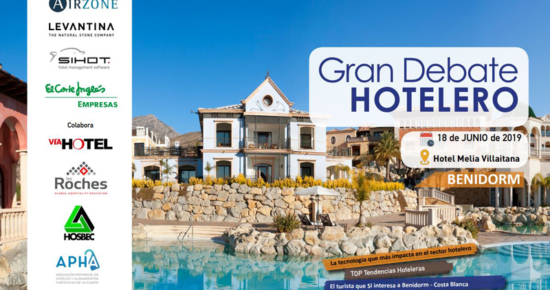 Cartel Gran debate hotelero en Benidorm - Costa Blanca