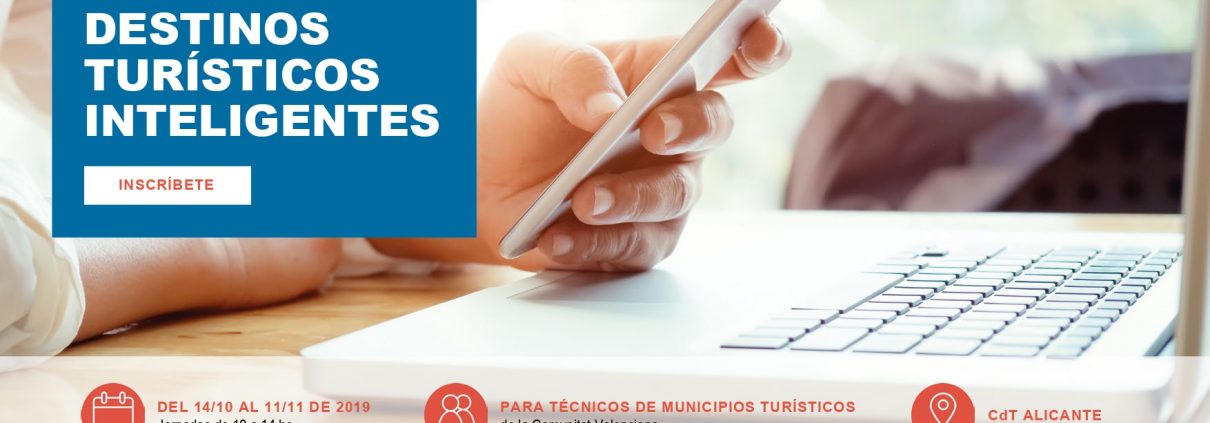 Portada Tercera edición Curso Destinos Turísticos Inteligentes Comunitat Valenciana 2019