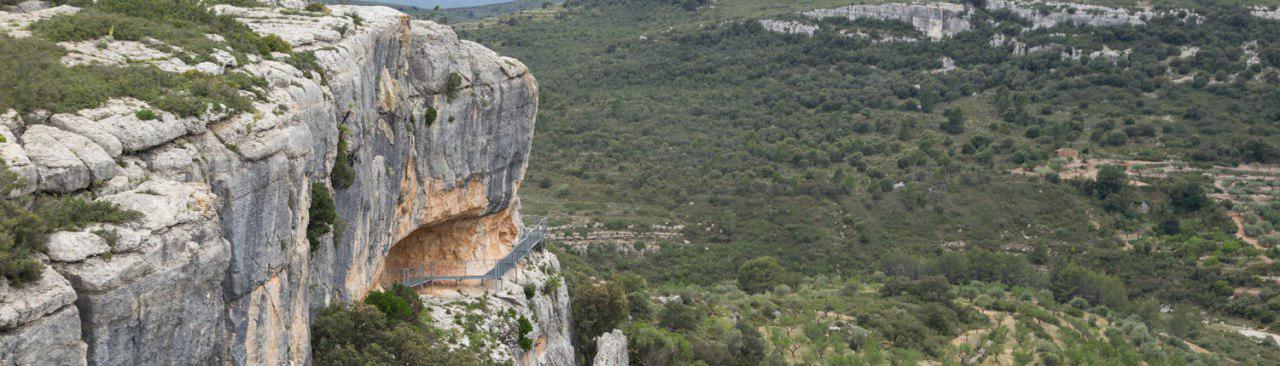 vistas generales de las pinturas rupestres de la Valltorta en Castellón, Comunitat Valenciana