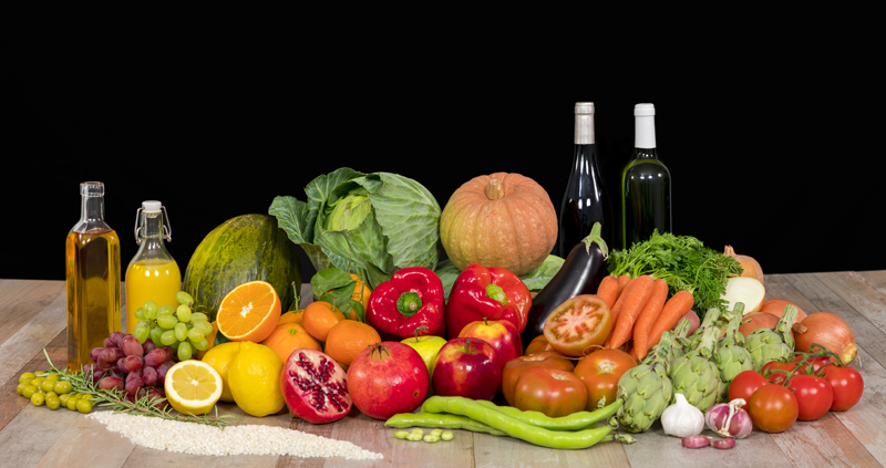 Bodegón Alimentos Comunitat Valenciana Fondo Negro 800x531