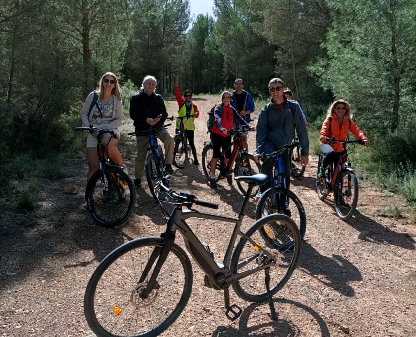 Ciclistas en la Ruta del Grial