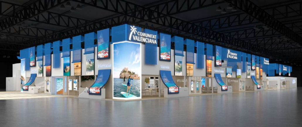 Render Vista General Stand Comunitat Valenciana Fitur 2026
