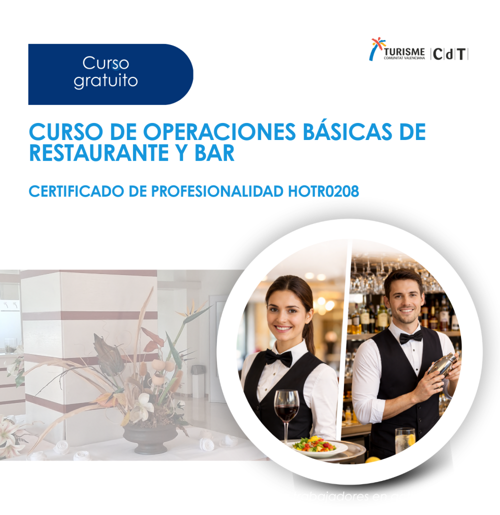 Curso «Operaciones básicas de restaurante y bar»